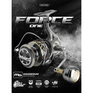 REEL KENZI FORCE ONE Salt Water Concept Magnesium Body Power Handle Gear Duralium 7075 FORCE 1 1000 2000 3000 4000