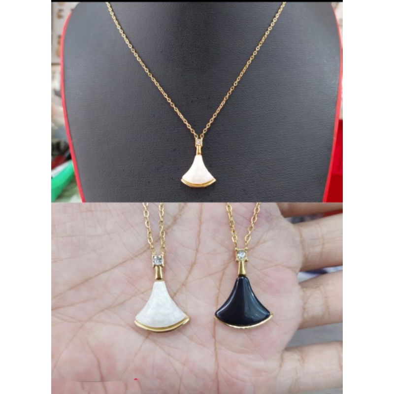 RJ013. สร้อยคอ+จี้ไทเทเนี่ยมผู้หญิง