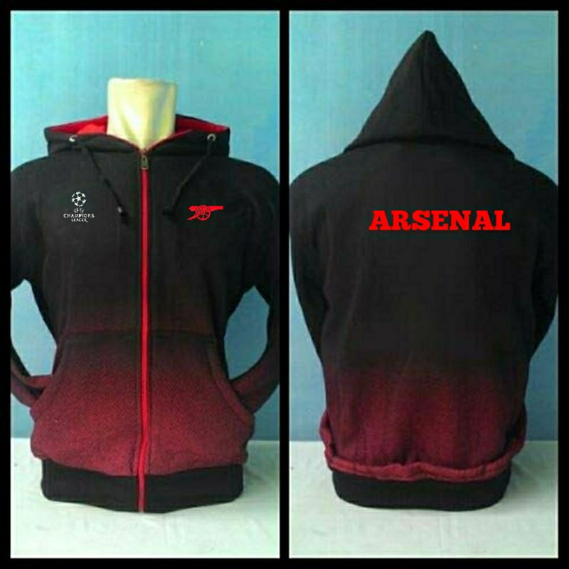 ใหม่ล่าสุด ARSENAL FOOTBALL ZIPPER HOODIE GRADATION JACKET