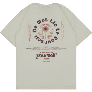 Poeticluzien เสื้อยืด YOURSELF (สีครีม)