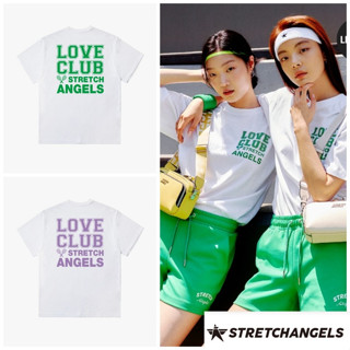 เสื้อยืด พิมพ์ลาย LOVE CLUB STRETCH ANGELS COMBED 30S DISTRO สําหรับผู้ชาย ผู้หญิง