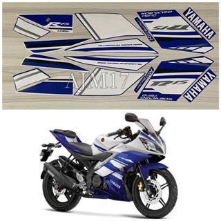 สติกเกอร์ สีขาว สีฟ้า สําหรับรถจักรยานยนต์ Yamaha R15 2015