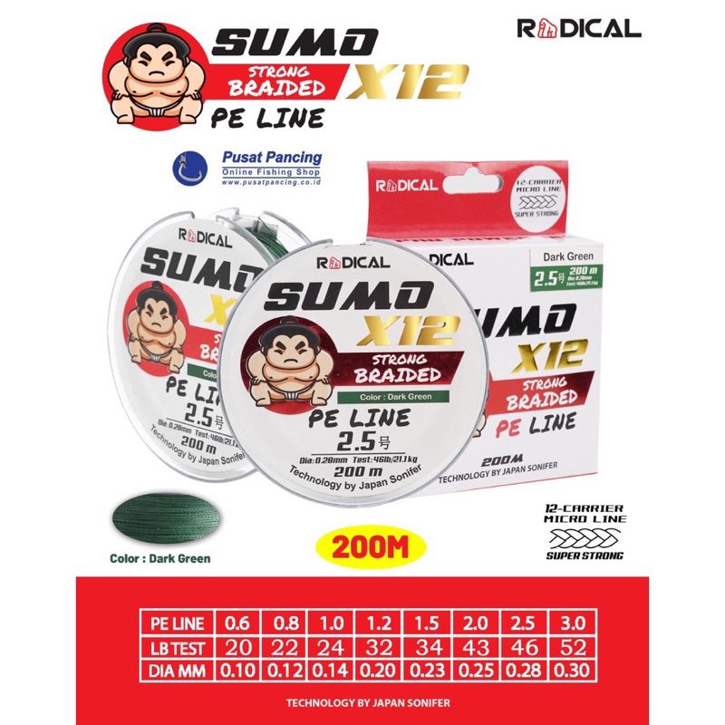 PE RADICAL SUMO X12 และ X8 200 เมตร