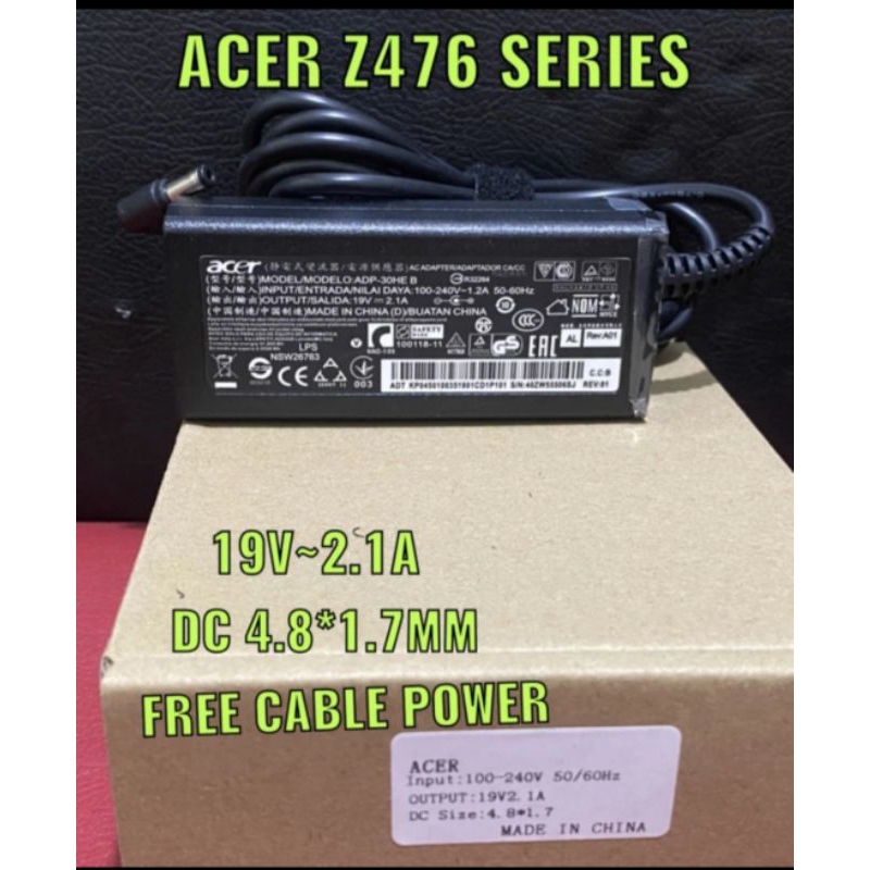 ACER Z476 19V 2.1A (4.8*1.7MM) OEM ADAPTER