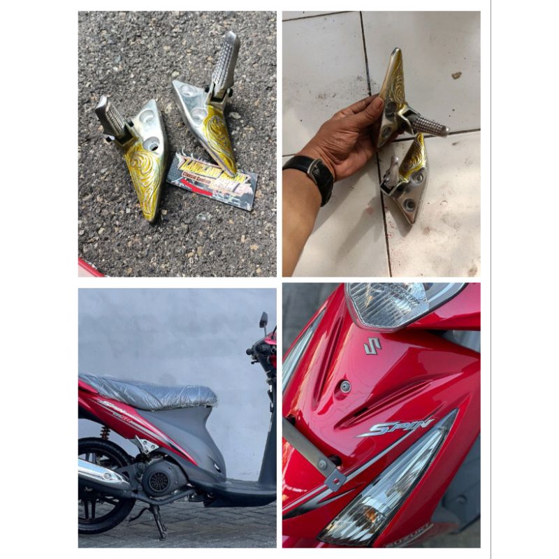 SUZUKI SPIN FOOTSTEP MOUNT 1 ชุด (POT STEP SPIN 1 ชุด) SUZUKI SPIN REAR POWER STEP/VARIATION