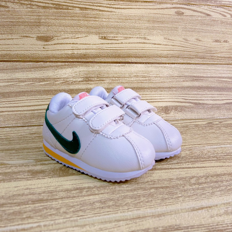 Hijau PUTIH กาวสีขาวและสีเขียว Nike cortez รองเท้าเด็ก& 39;s