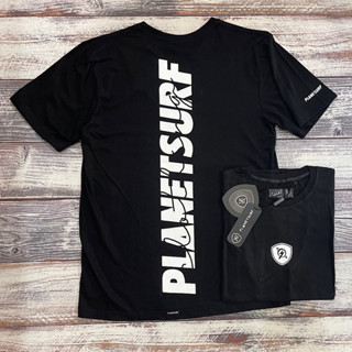 เสื้อยืด พิมพ์ลาย Planet SURF BM POLOS สีดํา สําหรับผู้ชาย