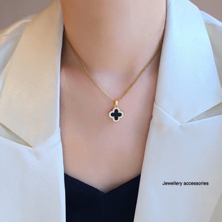Kalung Titanium Black White Bisa Bolak Balik Hitam Dan Putih Fashion Style K736