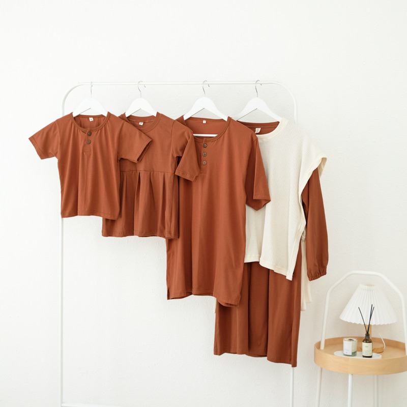 Mamichan - Family Couple Clothes Family Set Nursing Friendly Family Clothes Nayara Brick