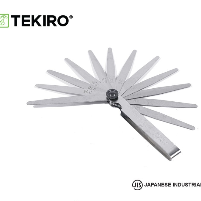 Tekiro FEELER GAUGE 0.05 - 1.00 MM / FEELER 13 ชิ้น / เครื่องมือเสริมวาล์ว - อัตโนมัติ