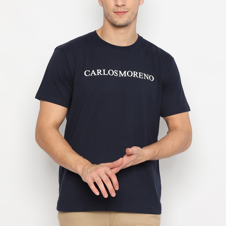 Carlos Moreno เสื้อยืดพิมพ์ลายคอลูกเรือแขนสั้นผู้ชาย Unisex KPC 194003 NAVY NAVY