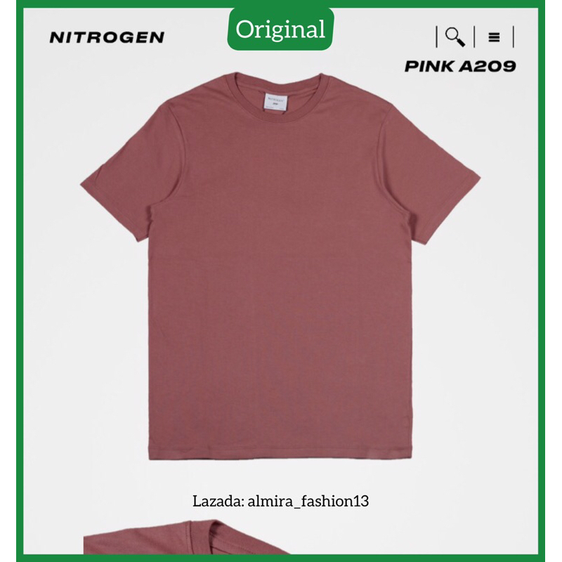 เสื้อยืดผู้ชายสีพื้น | แบรนด์ NITROGEN เนื้อผ้าฝ้าย 30s | เสื้อยืดสําหรับผู้ชาย Adult