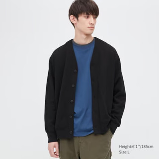 เสื้อคาร์ดิแกน แขนยาว กันเหงื่อ สําหรับผู้ชาย UNIQLO