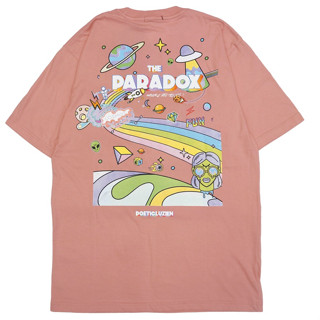 Poeticluzien เสื้อยืด สีชมพูฝุ่น Paradox