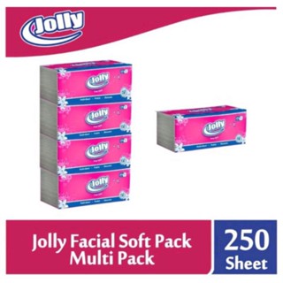 Jolly กระดาษทิชชู่ 250 แผ่น 4 ชิ้น | Nice ทิชชู่ 180 แผ่น