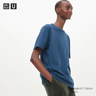 เสื้อยืดแขนสั้น คอกลม พิมพ์ลาย UNIQLO U UNIQLO สําหรับผู้ชาย