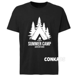 เสื้อยืด SUMMER CAMP COMBED 30S DISTRO สําหรับผู้ชาย ผู้หญิง