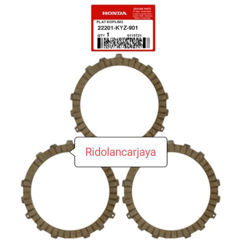 จานคลัทช์ DISK CLUTCH FRICTION SUPRA 125 FI 22201-KYZ-901 ORIGINAL HONDA AHM
