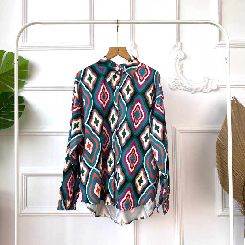 KEMEJA [WHOLESALE] JR8018 - EMERALD BKK SHIRT (4pcs @ Rp. 77,000)