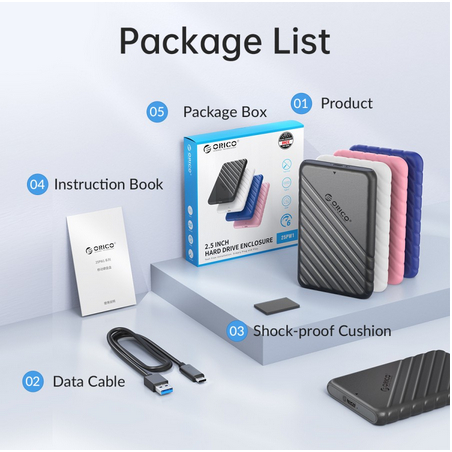ITSTORE Orico 25PW1-C3 HDD SSD Enclosure 2.5 นิ้ว Type-C 25PW1C3
