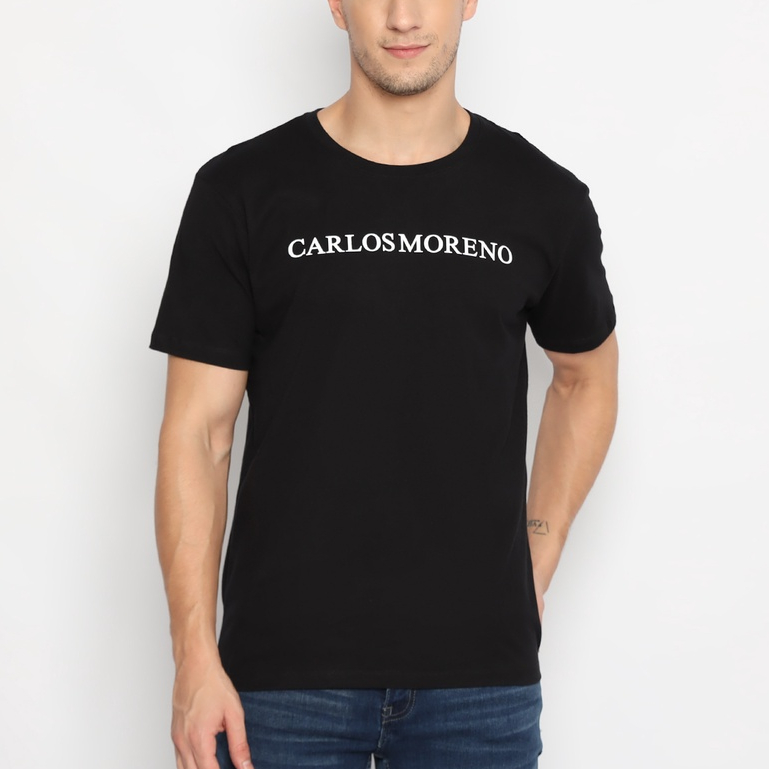 Carlos Moreno เสื้อยืดพิมพ์ลายคอลูกเรือแขนสั้นผู้ชาย Unisex KPC 194002 สีดํา สีดํา สีดํา สีดํา
