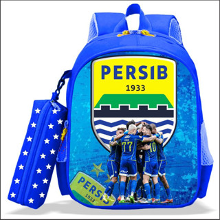 กระเป๋าเป้นักเรียน สะพายหลัง คุณภาพพรีเมี่ยม ลายตัวละคร PERSIB Bandung สําหรับเด็กอนุบาล และประถม