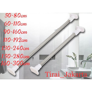 tiang gantungan flexible tanpa paku/ tiang horden / tiang jemuran / tiang serbaguna kamar mandi toilet dapur jendela gordeng/ pipa gorden fleksibel/ pipa ajaib stainles/ tiang fleksibel stainles, tongkat fleksibel stainles, pipa stainles ajaibo