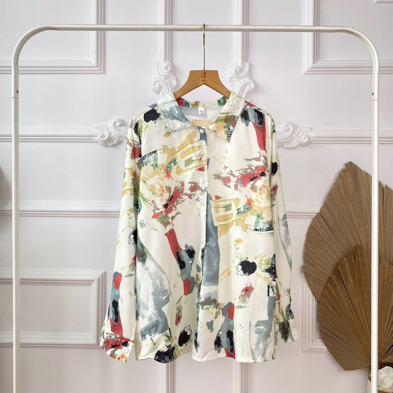 KEMEJA [WHOLESALE] JR2005 - ANNETE ABSTRACT BKK SHIRT (4pcs @ Rp. 77,000)