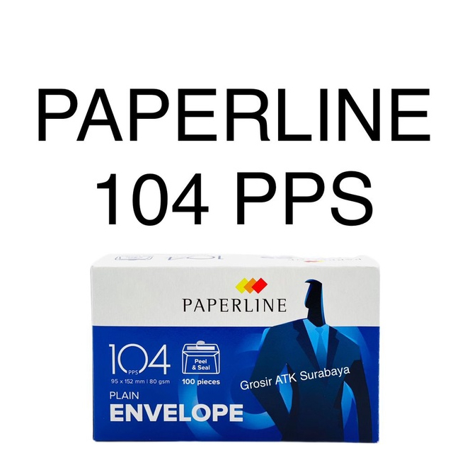 (GET 1 แพ็ค) PAPERLINE ENVELOPE 104 PPS / Medium Plain White Envelope PPL 104 PPS พร้อมกาว