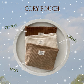 Ins เกาหลี CORY CORDUROY POUCH MAKE UP CASE AESTHETIC เคสดินสอ