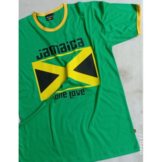 เสื้อยืด ลาย Jamaica สีเขียว