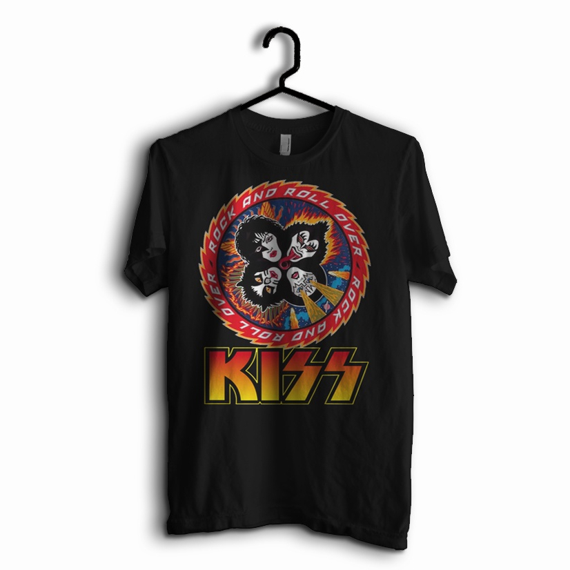 เสื้อยืด พิมพ์ลายวง Kiss Music