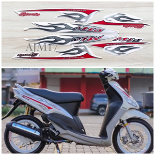 Mio SPORTY สติกเกอร์ ลาย STRIPING สีขาว 2006