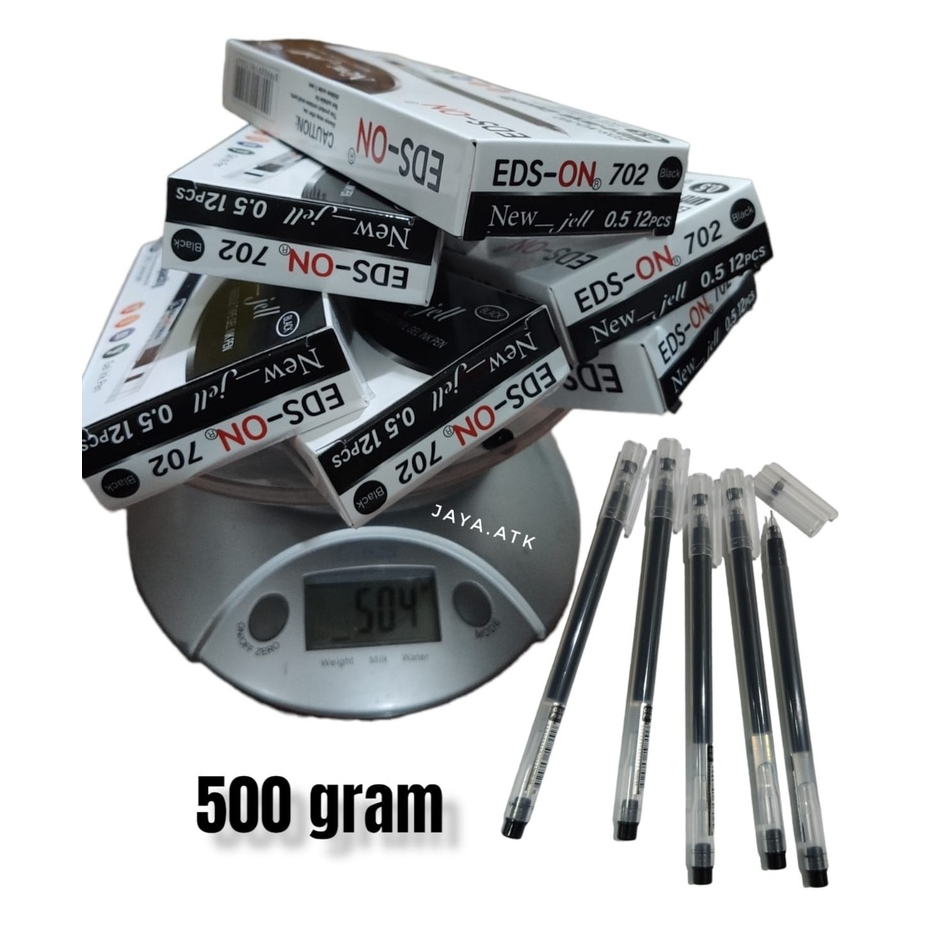 WHOLESALE ปากกาเจล 500 กรัม 6 DOZENS OF 0.5 MM JEL PENS หมึกสีดํา POINTED TIP