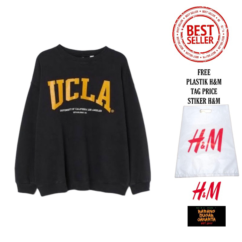 Crewneck ucla สีดําใหม่