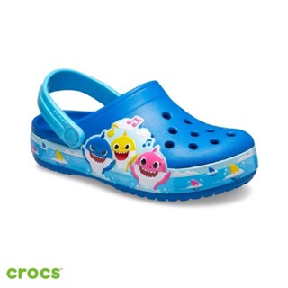 Crocs รองเท้าแตะ ลายปลาฉลาม สําหรับเด็ก