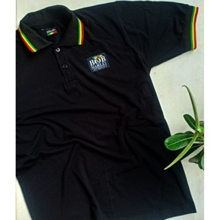 Jatimaika เสื้อโปโล rasta Black Bob Marley reggae jamaica Jamaican Dreadlocks เรจเรจสังเคราะห์