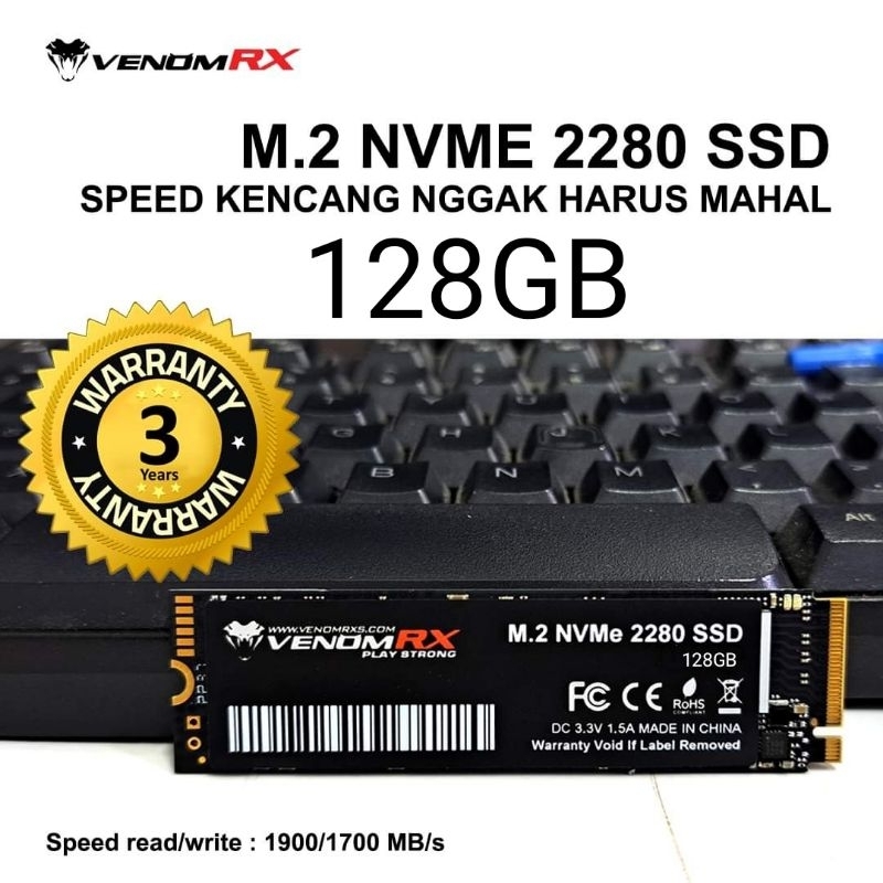 VenomRX M2 SSD 2280 NVME 128GB GEN 3X4
