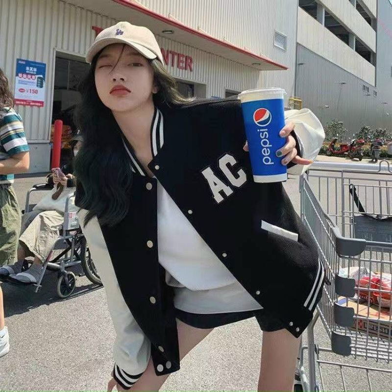 เสื้อแจ็คเก็ตเบสบอลสตรี Varsity BIGSIZE JUMBO READY S-7XL Unisex SML XL XXL XXXL XXXXL XXXXXXXL 2XL 