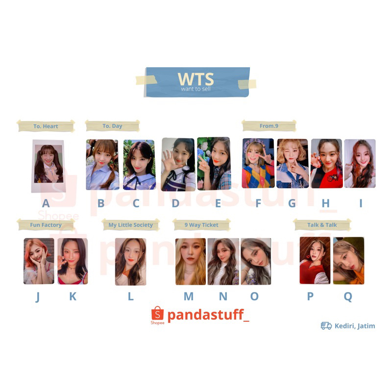 PHOTCARD ais_9 SAEROM HAYOUNG GYURI JIWON JISUN SEOYEON CHAEYUNG NAGYUNG JIHEON