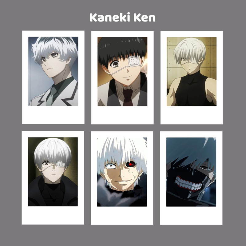 โพลารอยด์อะนิเมะ Tokyo Ghoul Kaneki ken Suzuya Juuzou Rize Touka Kirishima Hide photopack tokyogouhl