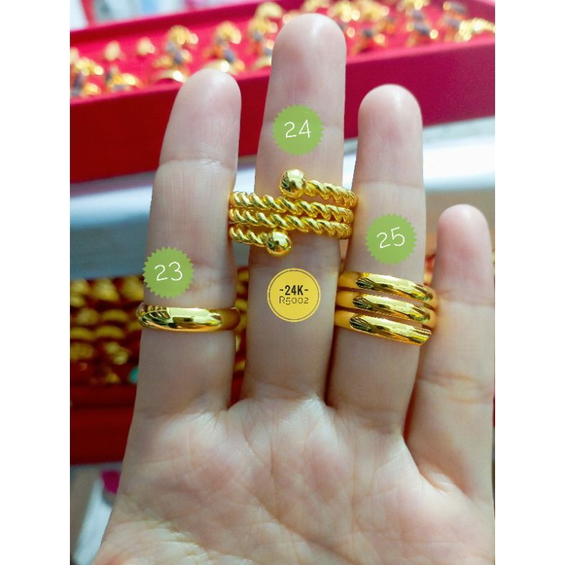 [ACCPKANBARU] 24K CRYSTAL PLATED RING + จานทอง 24K