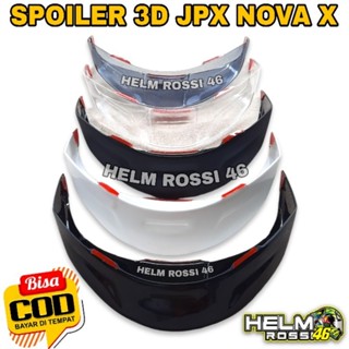 สปอยเลอร์ 3D JPX NOVA X NOVA-X - สีดํามันวาว Doff ควันสีขาวใส - รวมเทปคู่ 3M