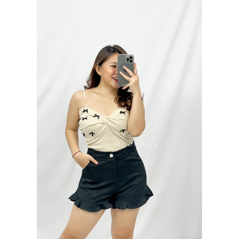 MDLV ~ M55D66 Candice Ruffle Shorts Hotpants