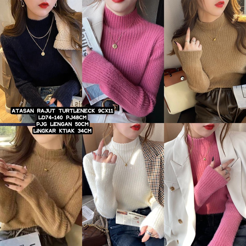 เสื้อถักคอเต่านําเข้าprm 9CX11