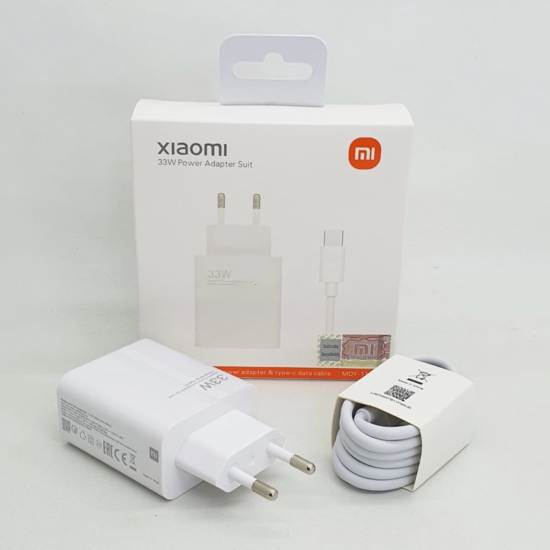 TRAVEL CHARGER XIAOMI 33WATT USB TYPE C FAST CHARGING TURBO QUICK CHARGER 33W ชุดอะแดปเตอร์จ่ายไฟ