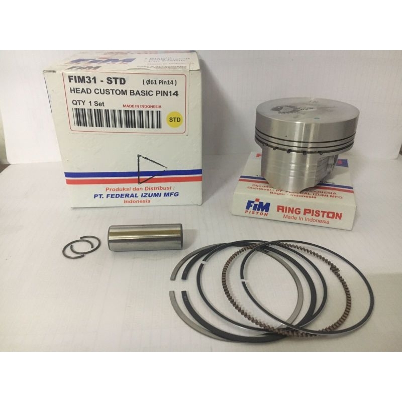 ลูกสูบชุด FIM 31 Original 100% custom ดิบโดมเส้นผ่านศูนย์กลาง 61 61.5 62 62.5 63 pin 14 ลูกสูบ izumi