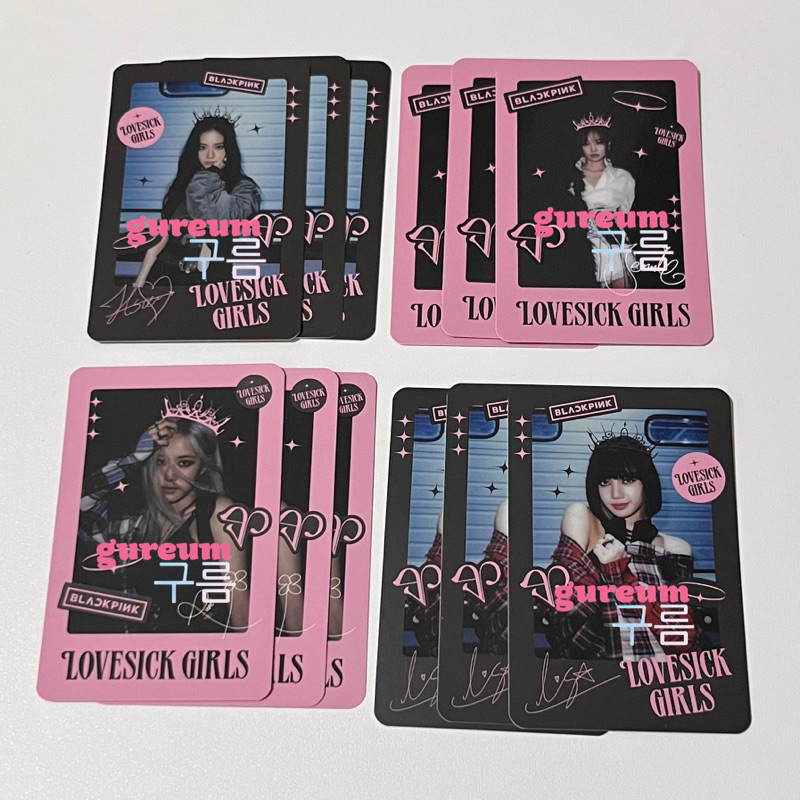 [READY] BLACKPINK LOVESICK GIRLS โฟโต้การ์ดพิเศษอย่างเป็นทางการ BENEFIT MERCH JENNIE LISA ROSE