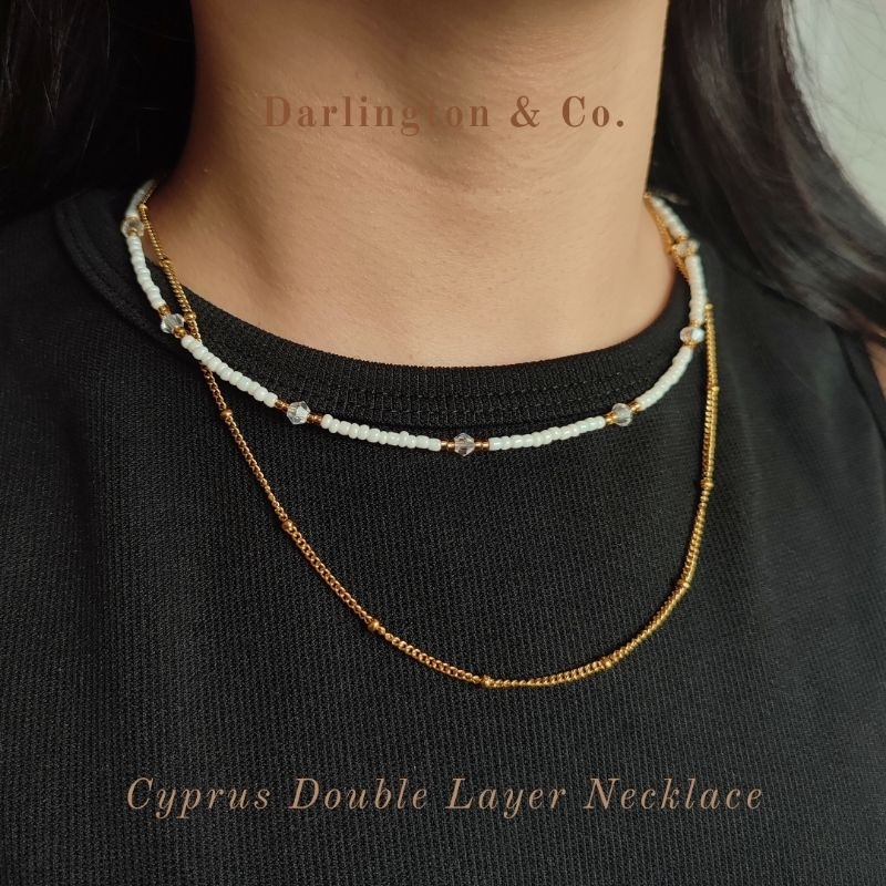 Darlington & Co.- CYPRUS สร้อยคอ DOUBLE LAYER / สร้อยคอ 2 ชั้น / สแตนเลสชุบทอง