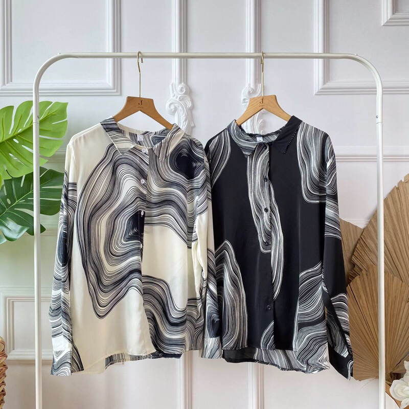 KEMEJA [WHOLESALE] JR1005 - MORGAN BKK MARBLE SHIRT (4pcs @ Rp. 77,000)